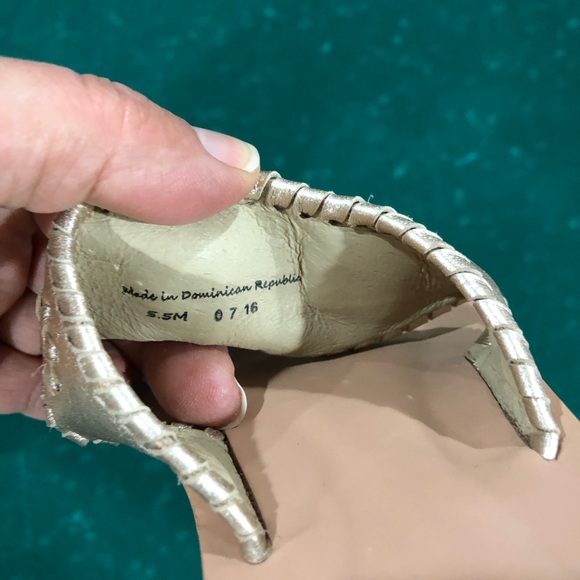 NWOT! Jack Rogers Platinum  Leather Sandals sz 5.5 - Picture 4 of 5